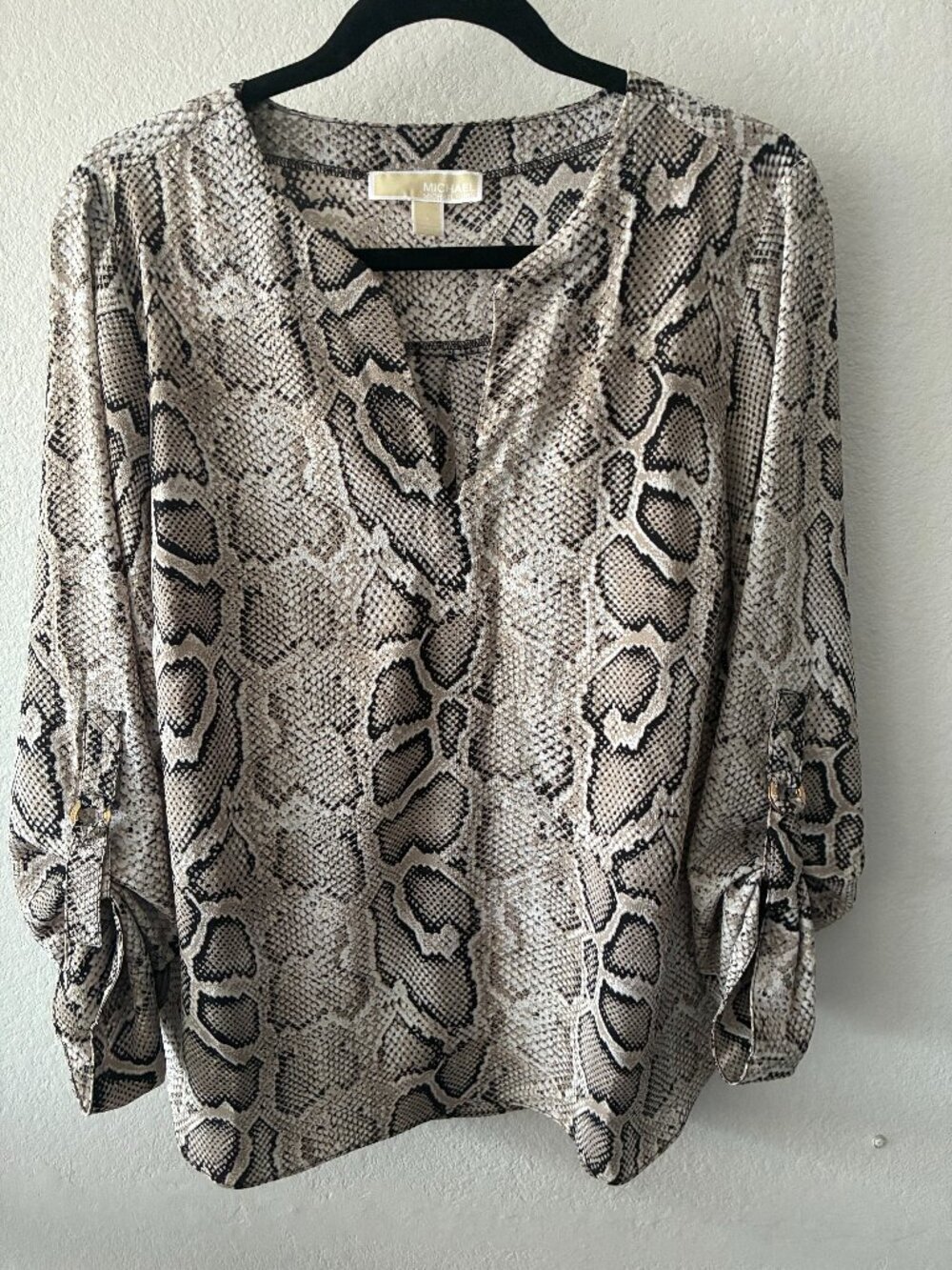 Michael Kors brown and tan top